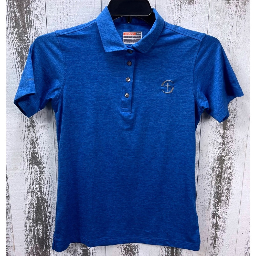 OOBE HydroVent Blue Performance Polo Shirt Men's Medium Moisture Wicking Stretch